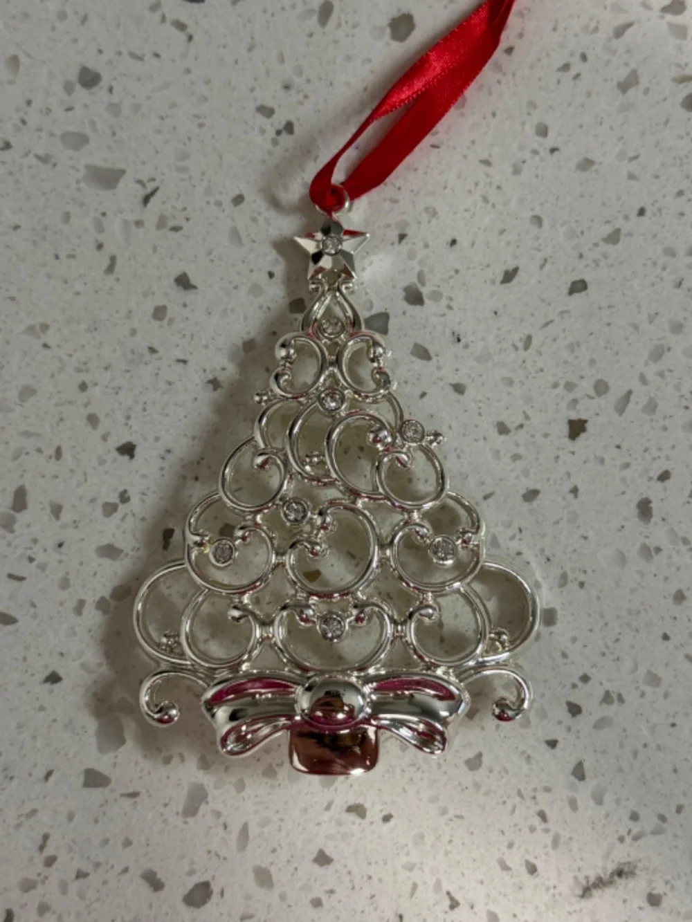 NIB Lenox Silver Christmas Ornaments